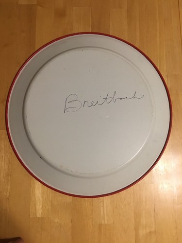 Vintage Metal Tray 19” Americana Patriotic Round Tray. Preowned.