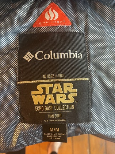Columbia Jacket Medium Star Wars Echo Base: Han Solo 0992 Of 1980