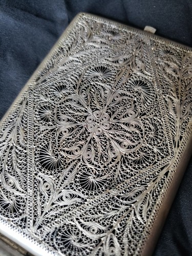 Antique Sterling Silver Russian Or Chinese Export Cigarette case