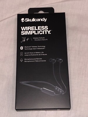 NEW Skullcandy Wireless Simplicity Jib+ Wireless Earbuds Bluetooth BLACK SEALED