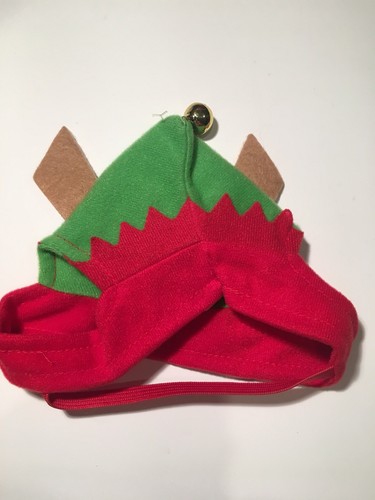 Party Dog A SimplyShe Brand Elf Christmas Harness And Hat Green And Red Small