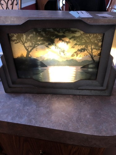 Motion Lamp / Light 1931 Art Deco ~Scene-In-Action~ Japanese Twilight