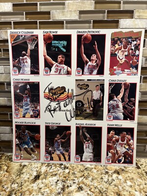 WILLIS REED AUTOGRAPHED 1991 NBA HOOPS Basketball Cards NJ Nets Charles Chips