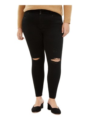 

Женские потертые джинсы скинни CELEBRITY PINK, Черный, CX22416SL