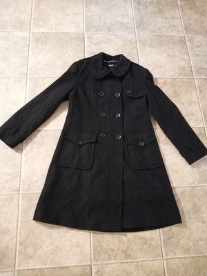 Women's Size 10 Black DkNY Wool Blend  Coat