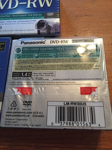 Panasonic LM-RW30U 15 Single-sided 30 Minute 8cm DVD-RW Disc for DVD Camcorders