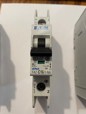 Eaton Circuit Breaker FAZ-C16/1-NA-SP, UL489, 16amp, 1 pole