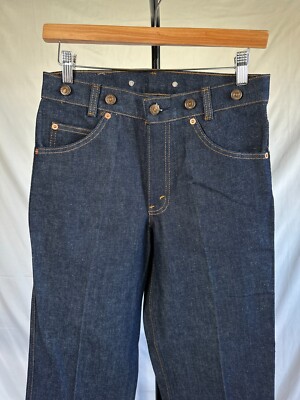 Vintage LEVI's 40752-0209 28x30 Suspender Raw Jeans Orange Tab Deadstock Sample