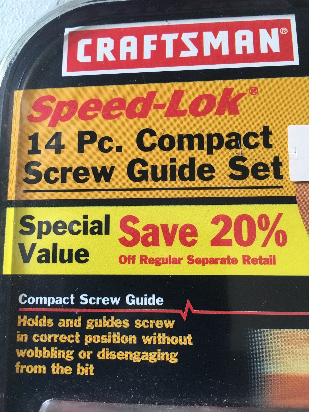 NEW Craftsman Speed-Lok 14-Piece Compact Screw Guide Set, Sears