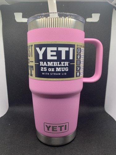 【Limited】 YETI Rambler Mug【Power Pink】 YETI 35 oz mug Power Pink STRAW LID Rambler Mug Cup Handle