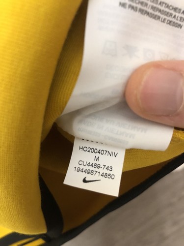 Pre-owned Nike Sportswear Tech Fleece Hoodie Dark Sulfur Yellow/black Sz M Cu4489-743 Rare