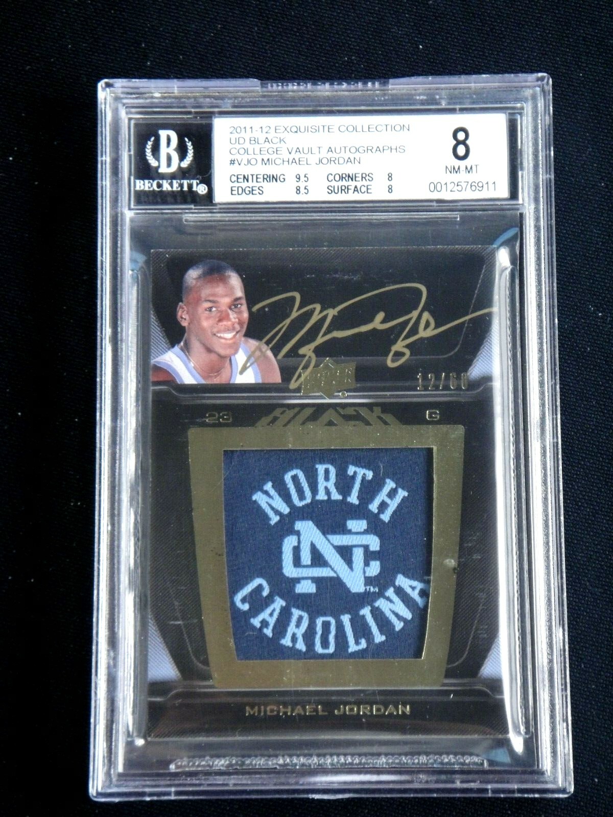 MICHAEL JORDAN BLACK EXQUISITE UPPER DECK UDA BGS 8 SIGNED