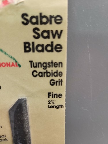 Disston 5408 Sabre Jig Saw BLade Tungsten Carbide Grit FINE  New Old Stock