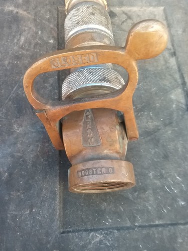Vintage Akron Brass Fire Nozzle With Wornall Tip
