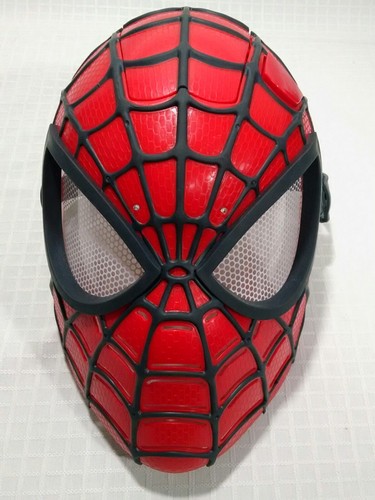 Spiderman mask heavy plastic with Red LEDs Adjustable Headstrap