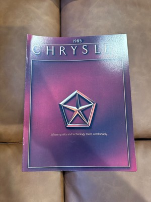 1985 Chrysler New Yorker, LeBaron, GTS, Laser, Limousine Sales Brochure