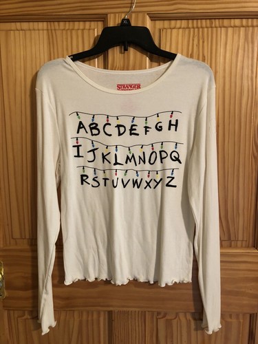 NWT Stranger Things LS TShirt XLarge White Women (5bx-68-2