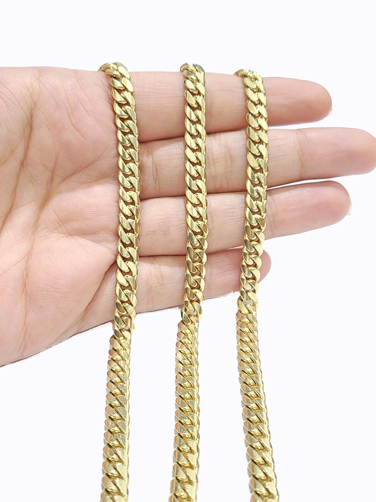 Pre-owned Goldbar Jewelers Real 14k Solid Yellow Gold Necklace Miami Cuban Chain 6mm 26" Inch Unisex Chain