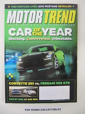 Motor Trend  Magazine   January 2009  Vorvette ZR1 vs. Ferrari 599 GTB