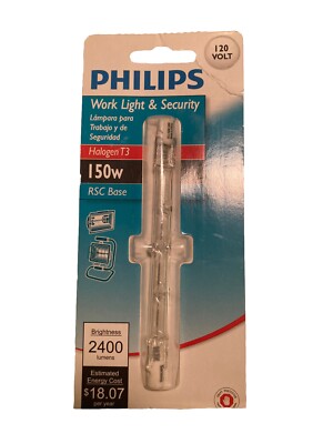 Philips Work Light & Security 150W Halogen T3 RSC Base 120V