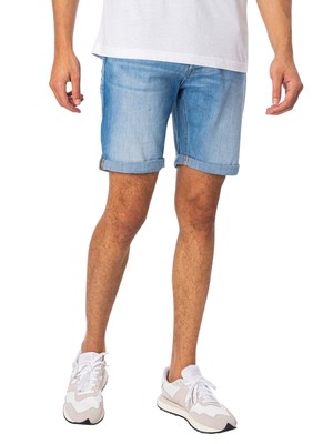 

Мужские джинсовые шорты Jack - Jones Rick Original 624 Regular, синие, Синий, RICK-624