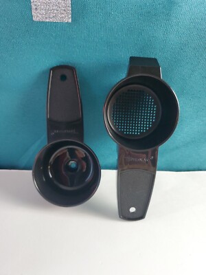 Tupperware Mini Strainer Sifter Funnel Set of 2 Gadgets Jet Black ,