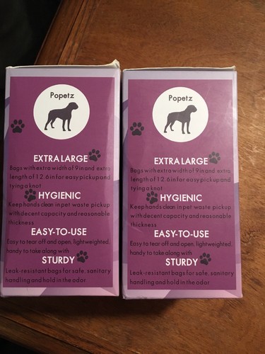 2-120 Ct (8 Rolls) Boxes Of Popetz Pet Waste Bags 9”X12.6” Bags