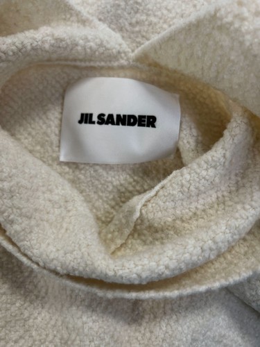 JIL SANDER $1590 JIL SANDER WOMEN'S IVORY WOOL-BLEND TEXTURED SWEATER SIZE 38 DE/ 8 US