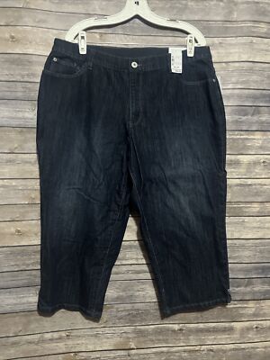 NEW WOMENS cj banks everyday DENIM CLASSIC FIT capri JEANS  SIZE 16W NWT