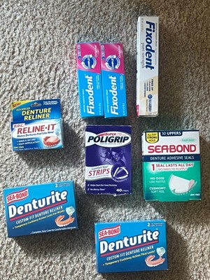 Sea Bond Denture Adhesive Seals Fixodent Poligrip LOT