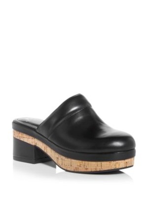 MARC FISHER LTD Женские черные кожаные сабо Beckett Almond без шнуровки 7,5 М