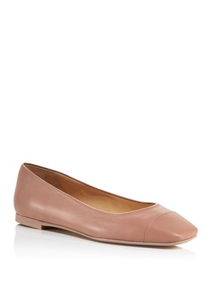

JIMMY CHOO Женские розовые кожаные балетки Gloris Square Toe Slip On, Розовый, GLORISFLATNPX