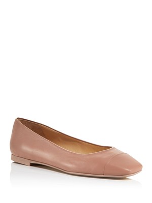 JIMMY CHOO Женские розовые кожаные балетки Gloris Square Toe Slip On 40.5