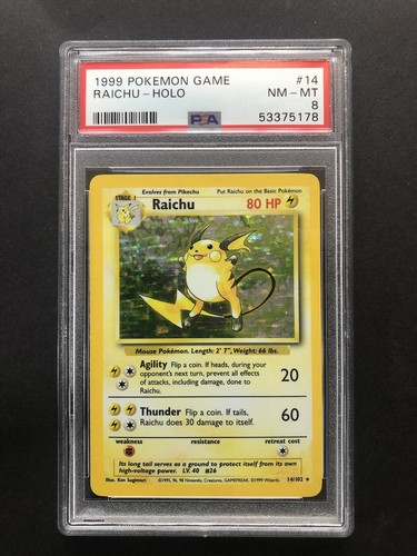 1999年 Pokemon Game Raichu-Holo 1st Ed. eBay Auction Item 126542510579 Tcg Cards 1999 Pokemon Game