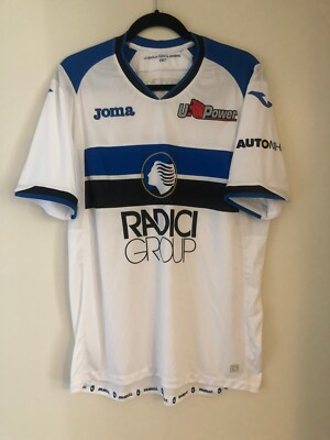 Atalanta BC Away Soccer Jersey Shirt Joma 18/19 EU 2XL US L/XL NWT 22.5'' Pit2Pit