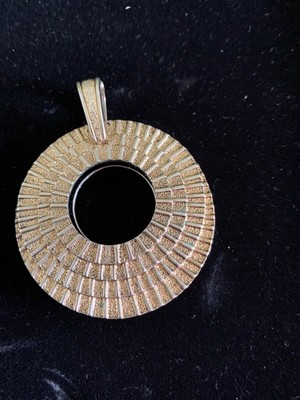 Premier design jewelry reversible pendant (sliver/gold)