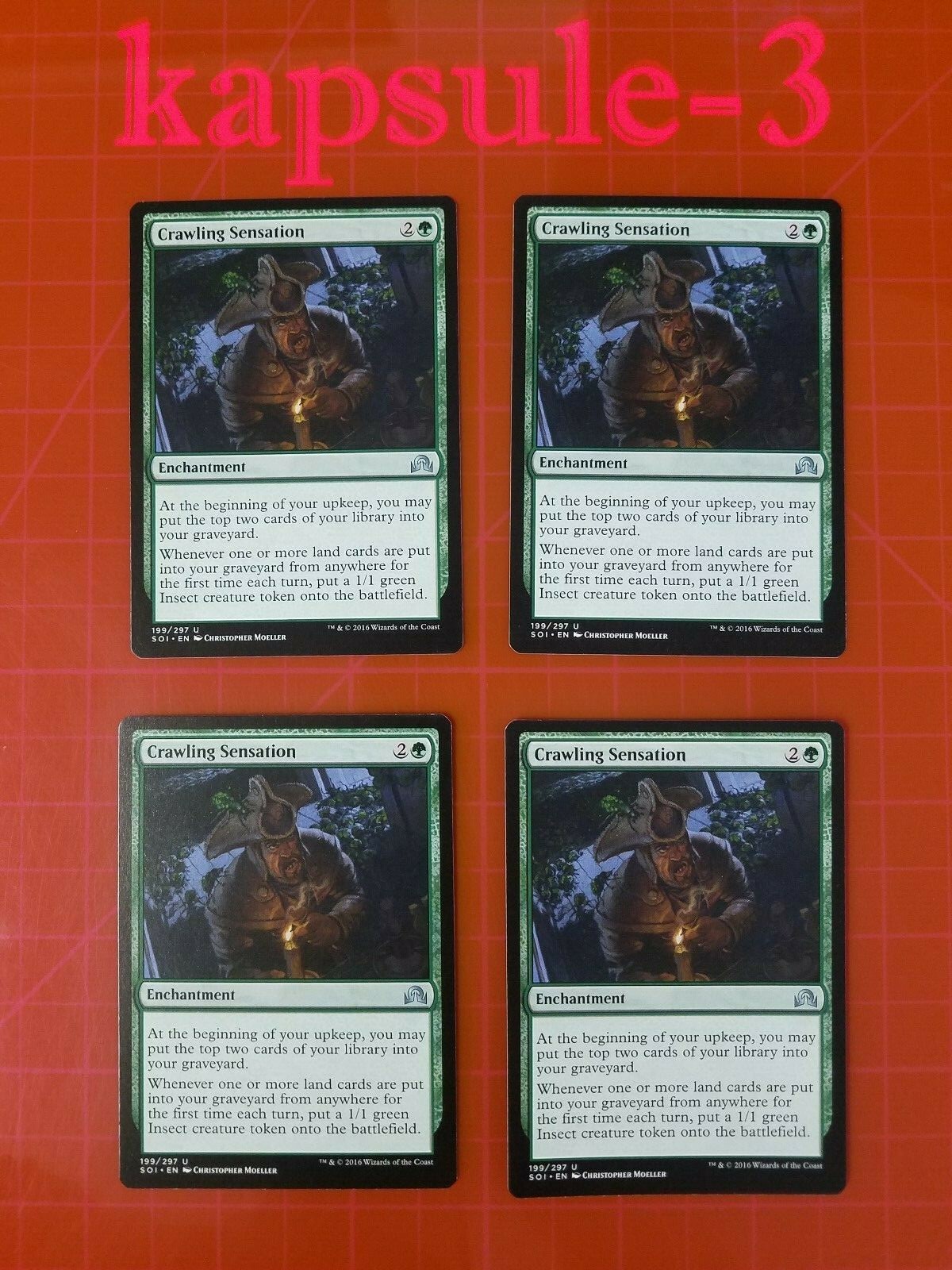 Crawling Sensation 1x FOIL SOI MTG Shadows Over Innistrad Uncommon MINT green Crawling Sensation 1x FOIL SOI MTG Shadows Over Innistrad Uncommon MINT green