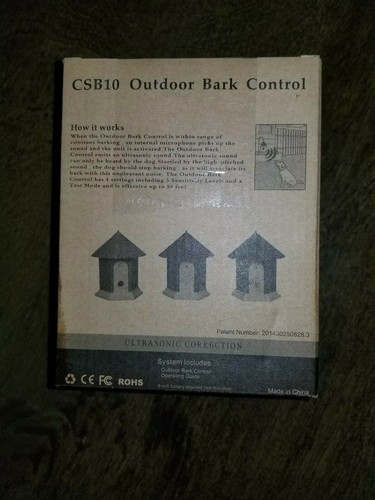 CSB10 Outdoor Bark Control Birdhouse. Bark Detector. Tree hanging