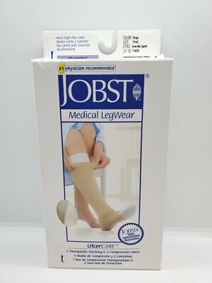 Jobst UlcerCARE Therapeutic Stocking without Zipper-SM-Beige