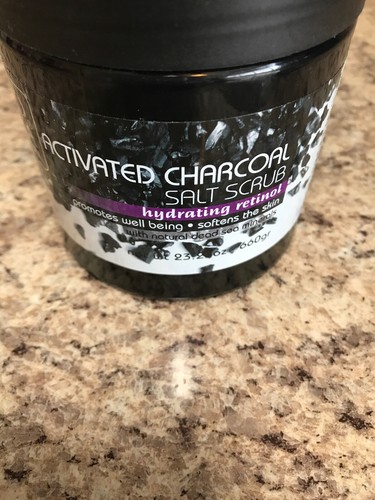 Dead Sea Collection Activated Charcoal Salt Scrubs Hydrating Retinol 23.28oz One