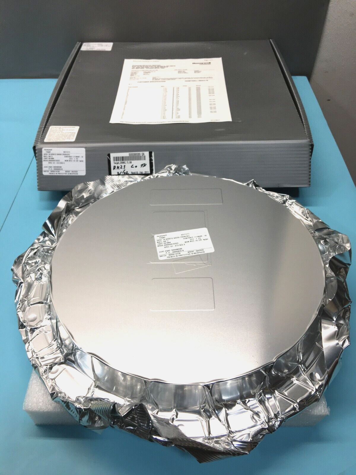 Honeywell 091884 Target, 15.620 X 12.846 X 0.250" BTL, 07-613, 5N TI, 118304