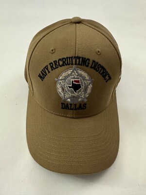 Navy Recruiting District Dallas The Corps Beige Baseball Cap Hat One Size