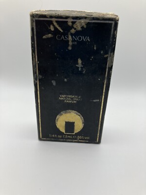 Vintage J. Casanova Parfum 0.25 oz./7 Splash Rare New In Box (some box damage)