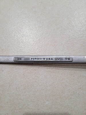 Vintage Craftsman Double Box End Wrench V SERIES. 7/8...3/4