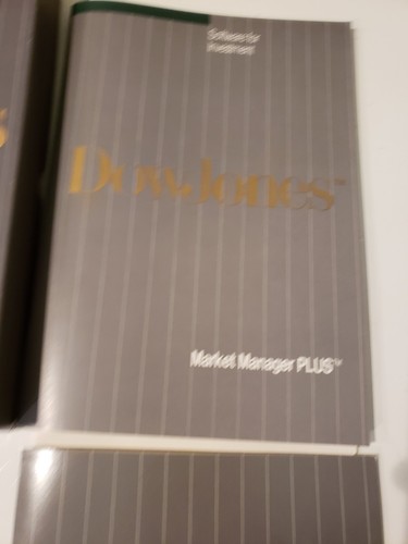 Vintage 1980's Dow Jones Market Manager Plus Software 5.25