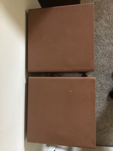 2 MCM SIMMONS NORMAN BEL GEDDES METAL NIGHT STAND TABLES