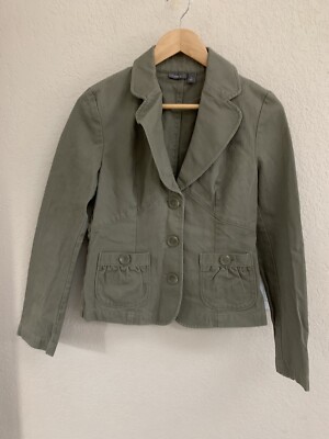Apt 9 Olive Button Up Shirt Size 6 NWOT