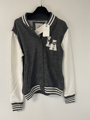 Colin s LA Los Angeles Baseball Jacket Womens Medium Sweater Gray Pocket N214