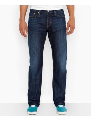 Джинсы LEVIS мужские синие, простые в уходе, прямого кроя, W26/ L30
