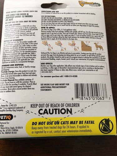 VetGuard Plus Flea & Tick 4 month supply for Medium Dogs 16-33 lbs.